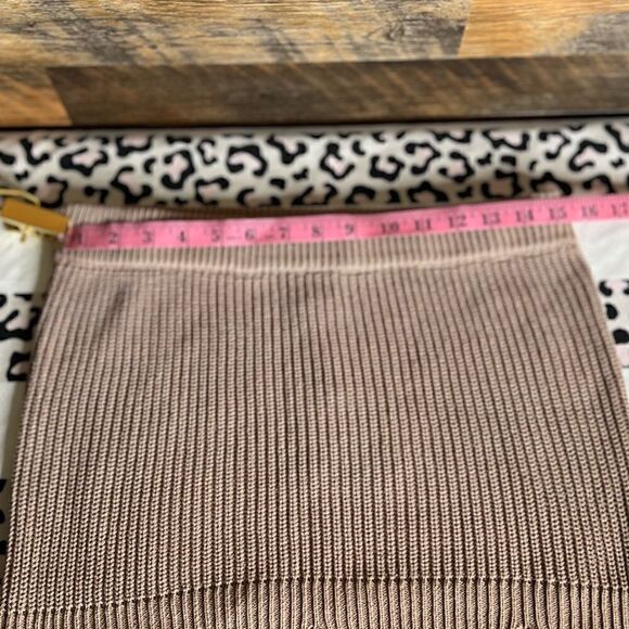 Ser.o.ya Seroya Alora Mini Skirt in Natural.Knit. Distressed. Size Large. NWT! - Picture 12 of 13